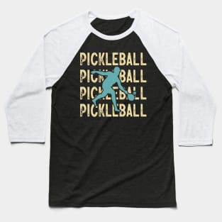 Pickleball five time with a player hitting the ball Baseball T-Shirt